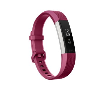 Fitbit Alta HR OLED Braccialetto per rilevamento di attività Rosso, Acciaio inox