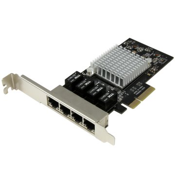 StarTech.com Scheda di rete PCIe Gigabit Power over Ethernet a 4 porte - Adattatore PCI express - Intel I350 NIC