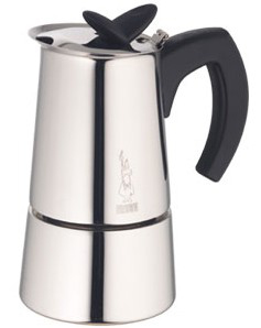 Bialetti Musa New Moka Nero, Acciaio inox