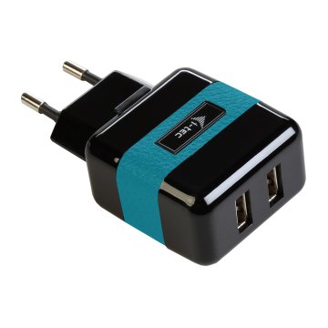 i-tec CHARGER2A1 Caricabatterie per dispositivi mobili Smartphone, Tablet Nero, Blu AC Interno