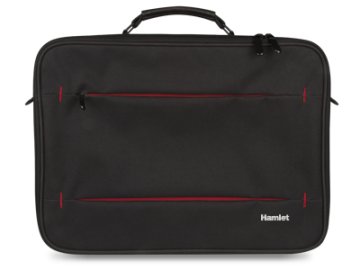 Hamlet Borsa Business porta Notebook fino a 15,6'' con robusta imbottitura dotata di tracolla rimovibile colore nero nylon