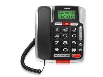 Brondi Bravo 105 LCD Nero Telefono analogico Identificatore di chiamata