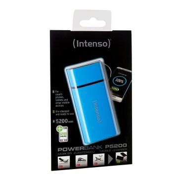 Intenso P5200 Ioni di Litio 5200 mAh Blu