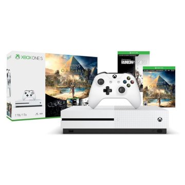 Microsoft Xbox One S 1TB + Assassin's Creed Origins + Tom Clancy's Rainbow Six Siege Wi-Fi Bianco