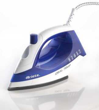 Ariete 6244/00 Ferro da stiro a secco e a vapore Piastra antiaderente 1000 W Blu, Bianco