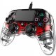 NACON PS4OFCPADCLRED periferica di gioco Rosso, Trasparente USB Gamepad Analogico/Digitale PC, PlayStation 4 3