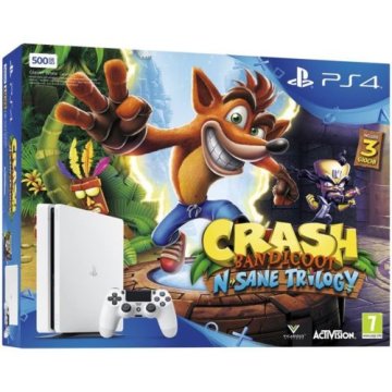 Sony PlayStation 4 Slim 500GB + Crash Bandicoot N. Sane Trilogy Wi-Fi Bianco