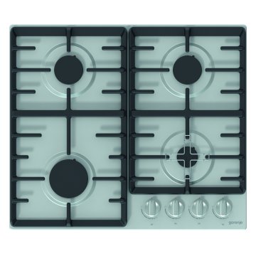 Gorenje G641X piano cottura Nero, Acciaio inox Da incasso Gas 4 Fornello(i)