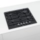 Bosch Serie 8 PRP6A6N70 piano cottura Alluminio, Nero, Acciaio spazzolato Da incasso Gas 4 Fornello(i) 6