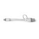 Celly USBLIGHTKEYWH cavo Lightning 0,12 m Bianco 2