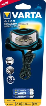 Varta 16630 101 421 torcia Nero, Blu Torcia a fascia LED