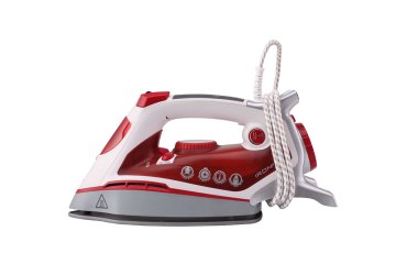 Hoover IRONflow TIF2800/1 011 Ferro da stiro a secco e a vapore Piastra in Ceramica 2800 W Rosso, Trasparente