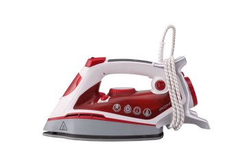 Hoover IRONflow TIF2800/1 011 Ferro da stiro a secco e a vapore Ceramica 2800 W Rosso, Trasparente