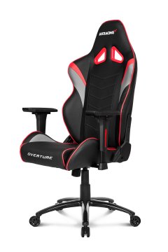 AKRacing Overture Sedia da gaming per PC Sedia imbottita tappezzata Nero, Grigio, Rosso