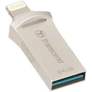 Transcend JetFlash 64GB JetDrive Go 500 unità flash USB USB Type-A / Lightning 3.2 Gen 1 (3.1 Gen 1) Argento