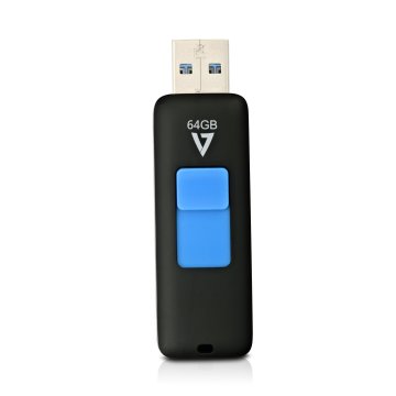 V7 VF364GAR-3E unità flash USB 64 GB USB tipo A 3.2 Gen 1 (3.1 Gen 1) Nero, Blu