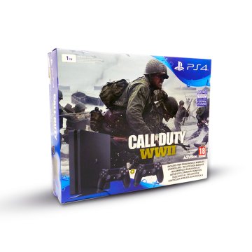 Sony PlayStation 4 + Dualshock 4 + Call of Duty WWII 1 TB Wi-Fi Nero
