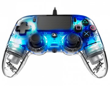 NACON PS4OFCPADCLBLUE periferica di gioco Blu, Trasparente USB Gamepad Analogico/Digitale PC, PlayStation 4