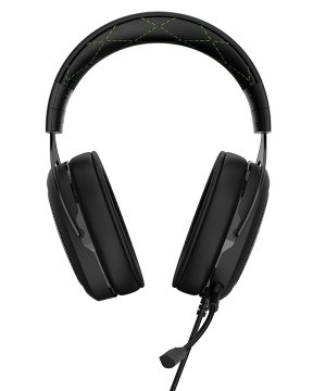 Corsair HS50 Auricolare Cablato A Padiglione Gaming Nero, Verde