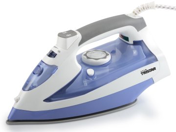 Tristar ST-8236 ferro da stiro Ferro da stiro a secco e a vapore Piastra in Ceramica 2600 W Blu, Bianco