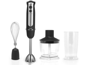 Tristar MX-4165 frullatore 0,5 L Frullatore ad immersione 750 W Nero, Acciaio inox