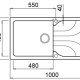 Elleci Ego 480 Lavello montato su piano Rettangolare Metaltek 3