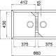 Elleci Tekno 450 Lavello montato su piano Rettangolare Granitek 3