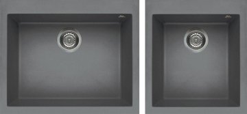 Elleci Quadra 210 Lavello montato su piano Rettangolare Metaltek