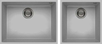 Elleci Quadra 210 Lavello montato su piano Rettangolare Metaltek