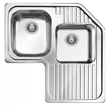 Elleci Sky Corner Lavello montato su piano Rettangolare Acciaio inox