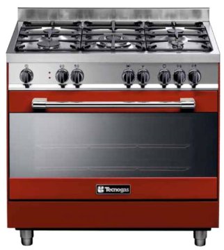 Tecnogas PTV998RS cucina Elettrico Gas Rosso A