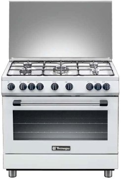 Tecnogas P965MW cucina Elettrico Gas Bianco