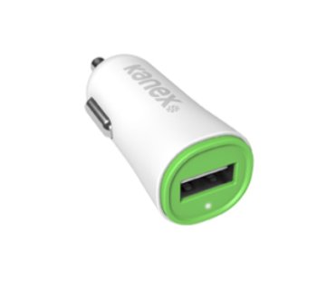 Kanex KCLA1PT24V2GN Caricabatterie per dispositivi mobili Telefono cellulare, MP3, Smartphone, Tablet Verde Accendisigari Auto