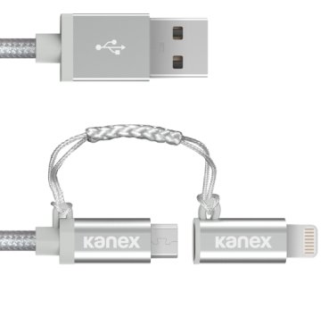 Kanex 1.2m USB/Micro USB + Lightning cavo USB 1,2 m USB 2.0 USB A Micro-USB B/Lightning Argento