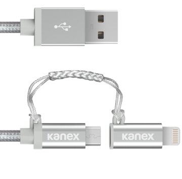 Kanex 1.2m USB/Micro USB + Lightning cavo USB USB 2.0 1,2 m USB A Micro-USB B/Lightning Argento