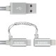 Kanex 1.2m USB/Micro USB + Lightning cavo USB 1,2 m USB 2.0 USB A Micro-USB B/Lightning Argento 2