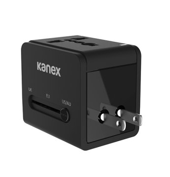 Kanex 4-in-1 Power Adapter with 2 x USB Nero adattatore per presa di corrente Universale Nero