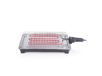 Tristar Electric Table BBQ Grill Da tavolo Elettrico Nero, Acciaio inox 2000 W