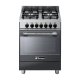Tecnogas PT667BS cucina Elettrico Gas Nero, Acciaio inox 2