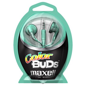 Maxell Colour Budz Headphones Green Auricolare Cablato MUSICA Blu, Viola