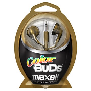 Maxell Colour Budz Headphones Oro Auricolare Cablato MUSICA Blu, Viola