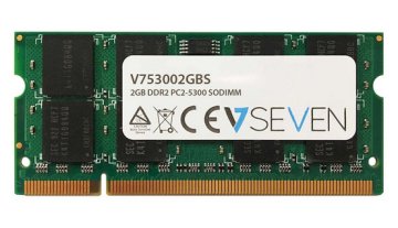 V7 2GB DDR2 PC2-5300 667Mhz SO DIMM Notebook Módulo de memoria - V753002GB