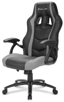 Sharkoon SKILLER SGS1 Sedia da gaming per PC Seduta imbottita Nero, Grigio