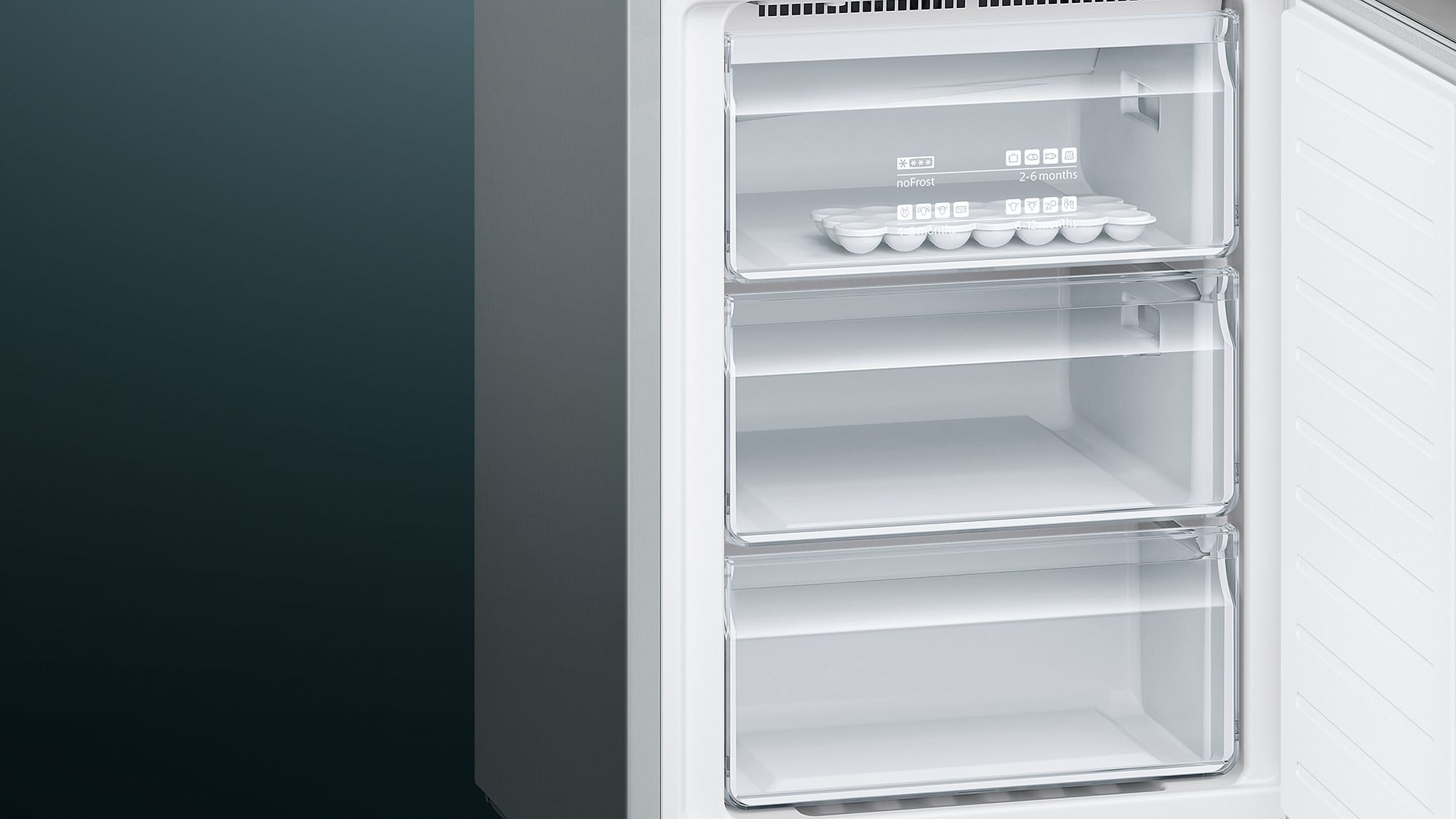 siemens KG49NXXEA iQ300 Frigorifero con congelatore cm 70 h 203 - 435 lt - nero