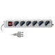 Nilox 07NXSM6PSM001 prolunghe e multiple 1,5 m 6 presa(e) AC Interno Bianco 2