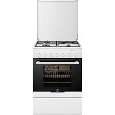 Electrolux EKM60308OW Cucina Elettrico Gas Nero, Bianco