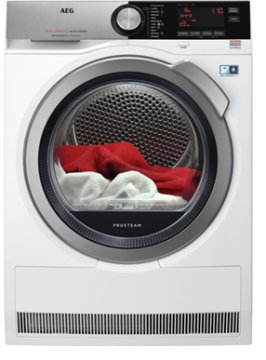 AEG T8 DEC 949 S asciugatrice Libera installazione Caricamento frontale 9 kg A++ Acciaio inox, Bianco