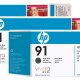 HP 91 3-pack 775-ml Matte Black DesignJet Pigment Ink Cartridges cartuccia d'inchiostro 1 pz Originale Nero opaco 2