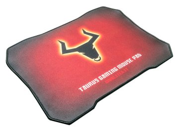 itek TAURUS V1 L Tappetino per mouse per gioco da computer Nero, Rosso