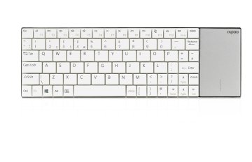 Rapoo E2710 tastiera Universale RF Wireless QWERTY Acciaio inox, Bianco